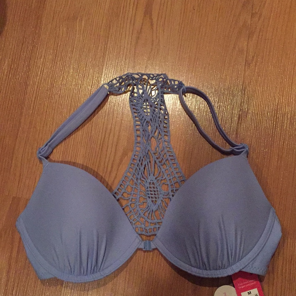 Lattice Back Bathing Suit Top
